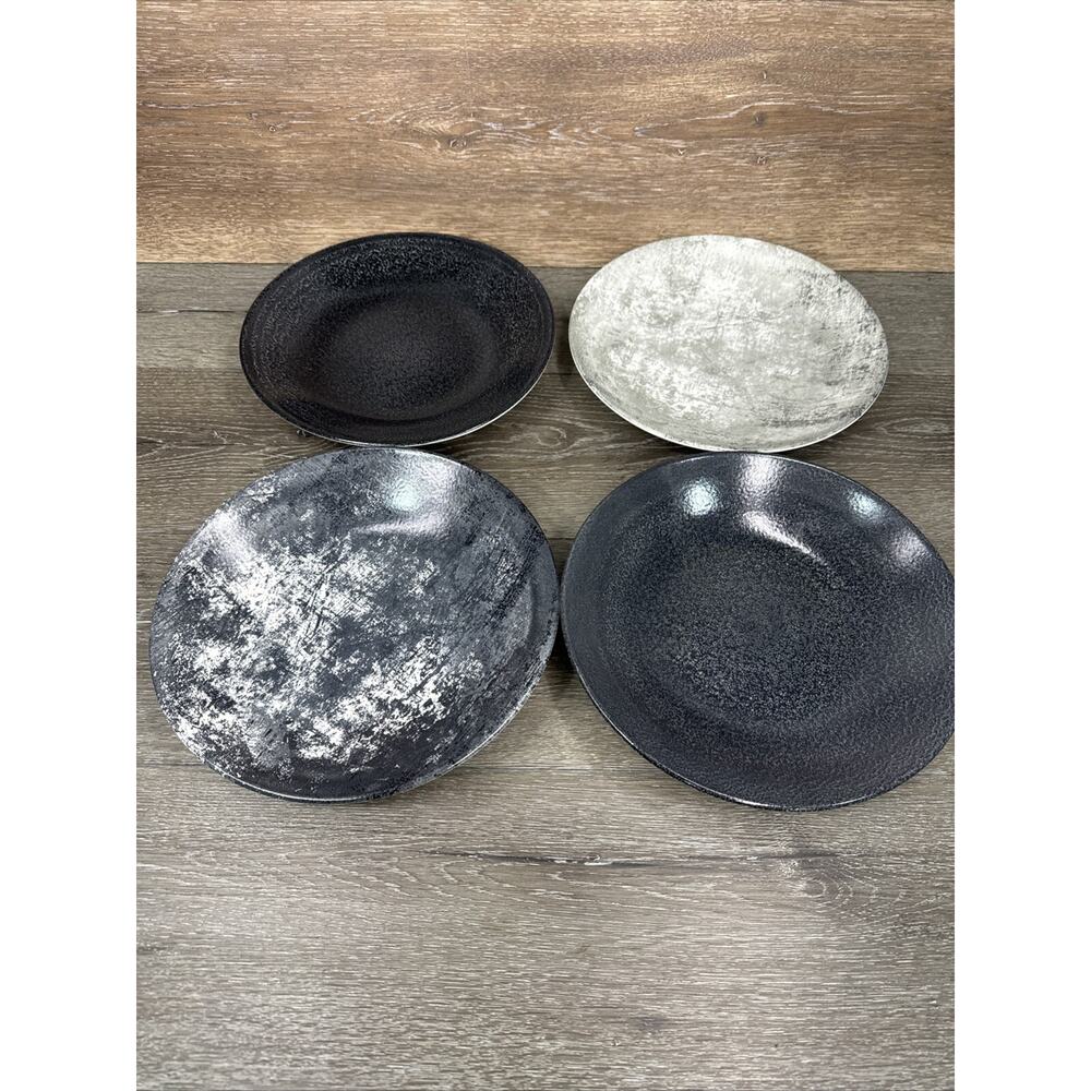 Dudson England Granite Matte Finish 4 Shades Of Gray & Black Deep Plates 10-7/8”